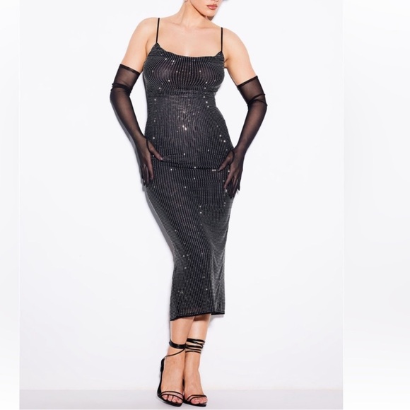 NWT❣️❣️GORGEOUS Black Sequin Embellished Dress Sz XL 👗🪩💎 - Picture 10 of 14